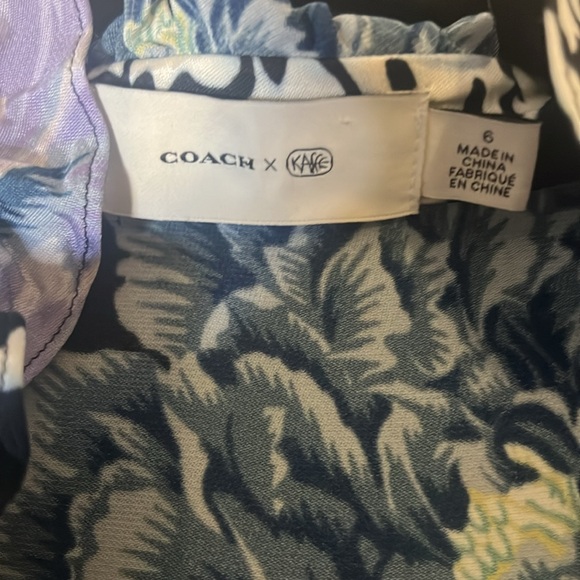 🌺COACH x Kaffe print midi dress size 6 - Picture 8 of 9